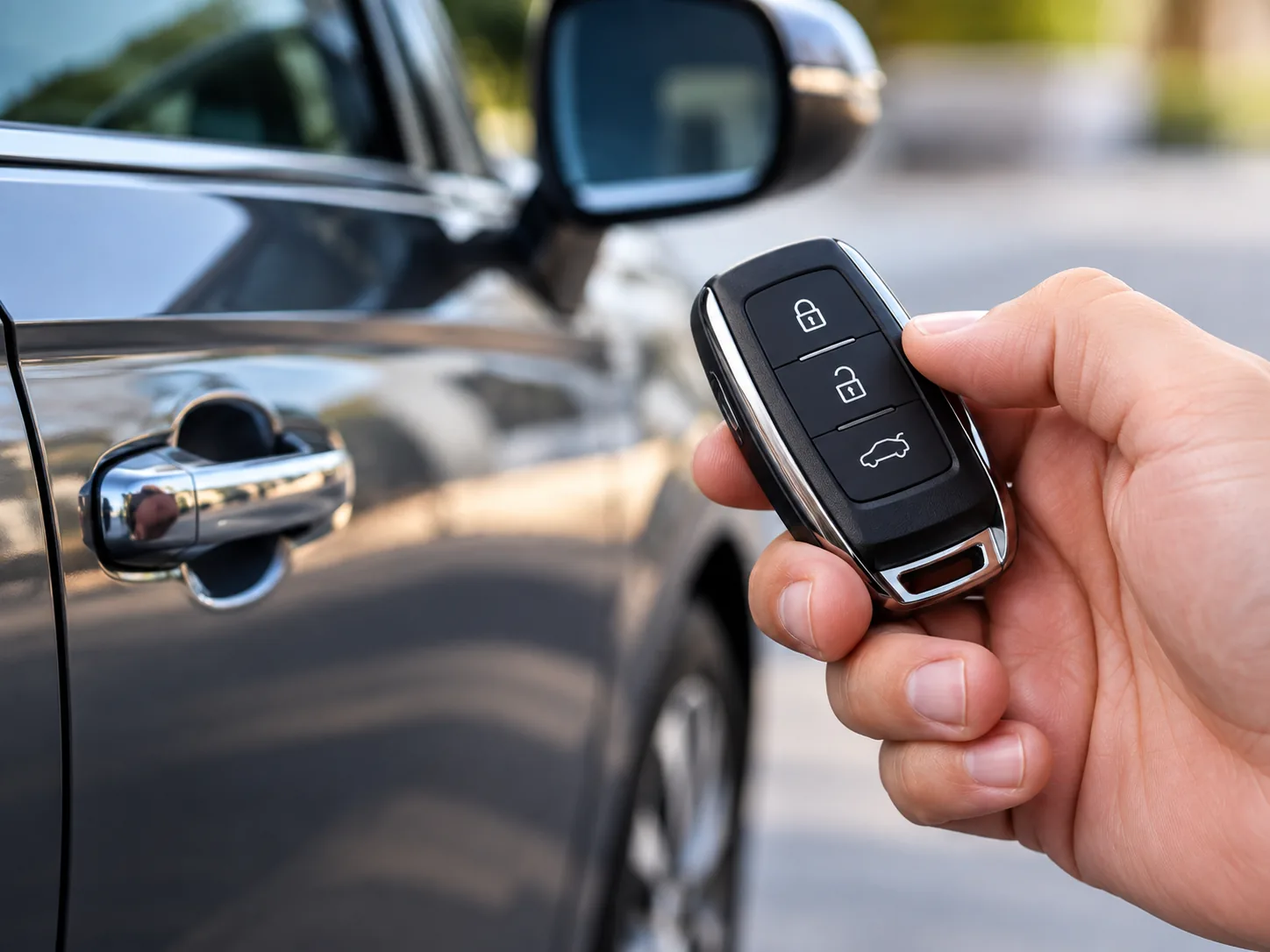 Smart proximity car key for keyless vehicle access.